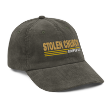Load image into Gallery viewer, Stolen Church Coffee Olive Corduroy Hat
